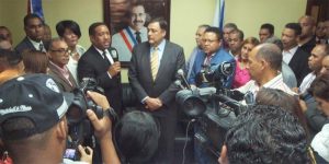 Nicolas Calderón al momento de asumir el cargo