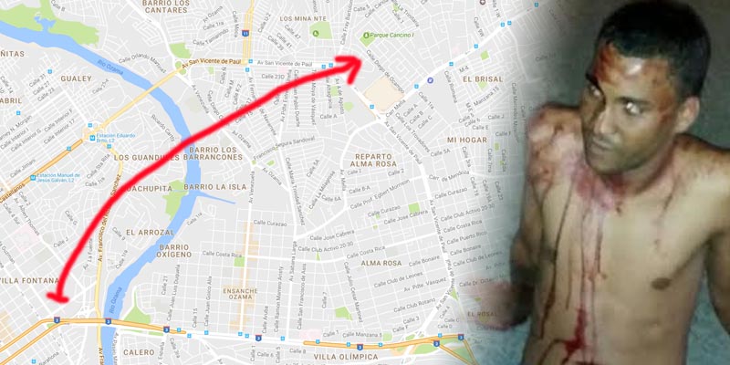 Roberto Antonio Cabrera Martínez, presunto atracador, fue de Bameso a Cancino para cometer un atraco, pero fue capturado y estuvo a punto de ser linchado.