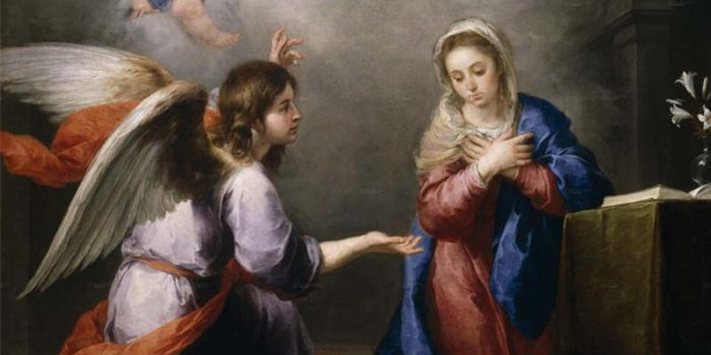 El ángelle da la noticia a María