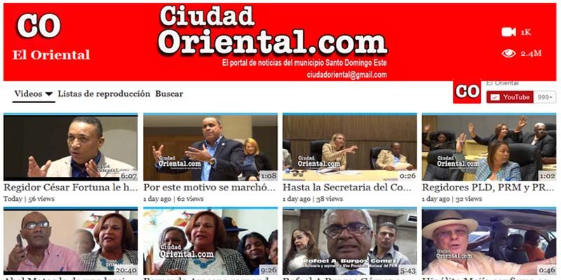 Nueva sección de vpideos de Ciudad Oriental en Youtube