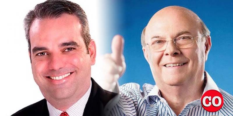 Luis Abinader (i), e Hipólito Mejía