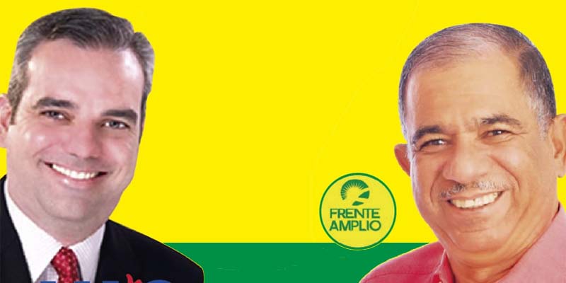 Luis Abinader (i) y Jorge Frías