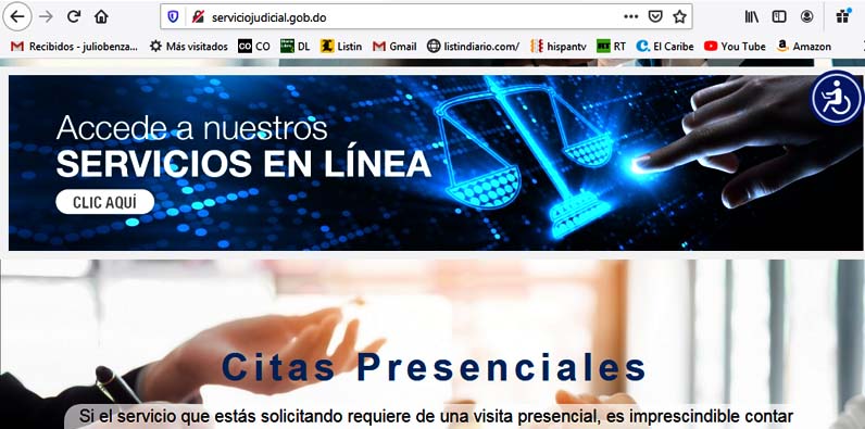 Plataforma serviciojudicial.gob.do