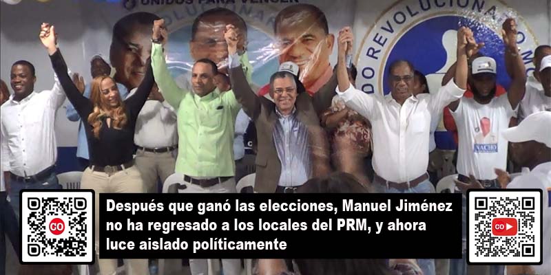 Escena de uno de los últimos actos de Manuel Jiménez en un local del PRM en el 2020