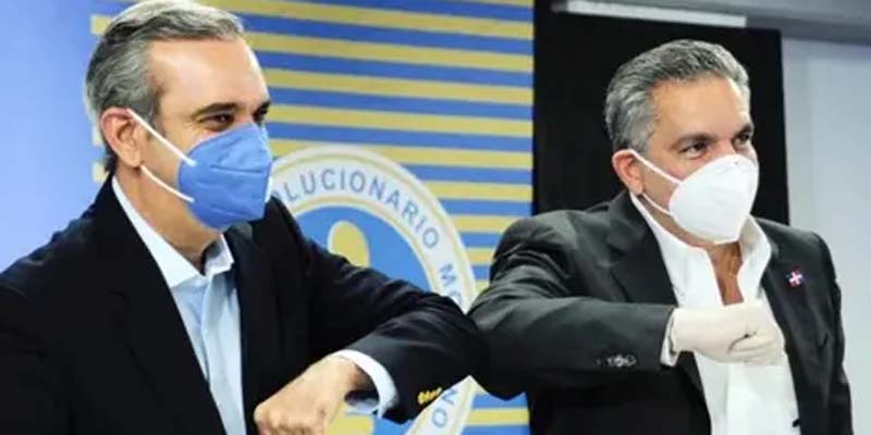 Luis Abinader, (i) y Neney Cabrera