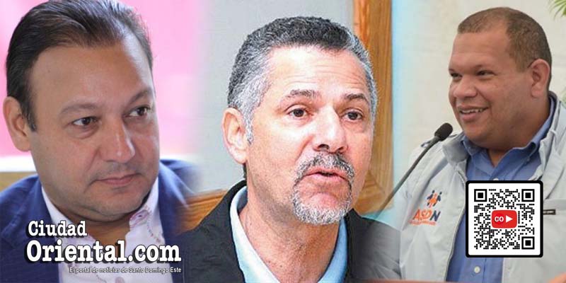 Desde la izquierda, los alcaldes de Santiago, Santo Domingo Este y Santo Domingo Norte, respectivamente